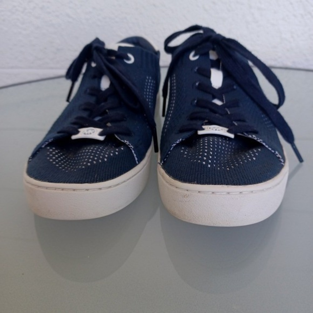 Michael‎ Kors Skyler Navy Blue Knit Lace Up Sneakers Womens Size 9.5M HL17D - Picture 4 of 10